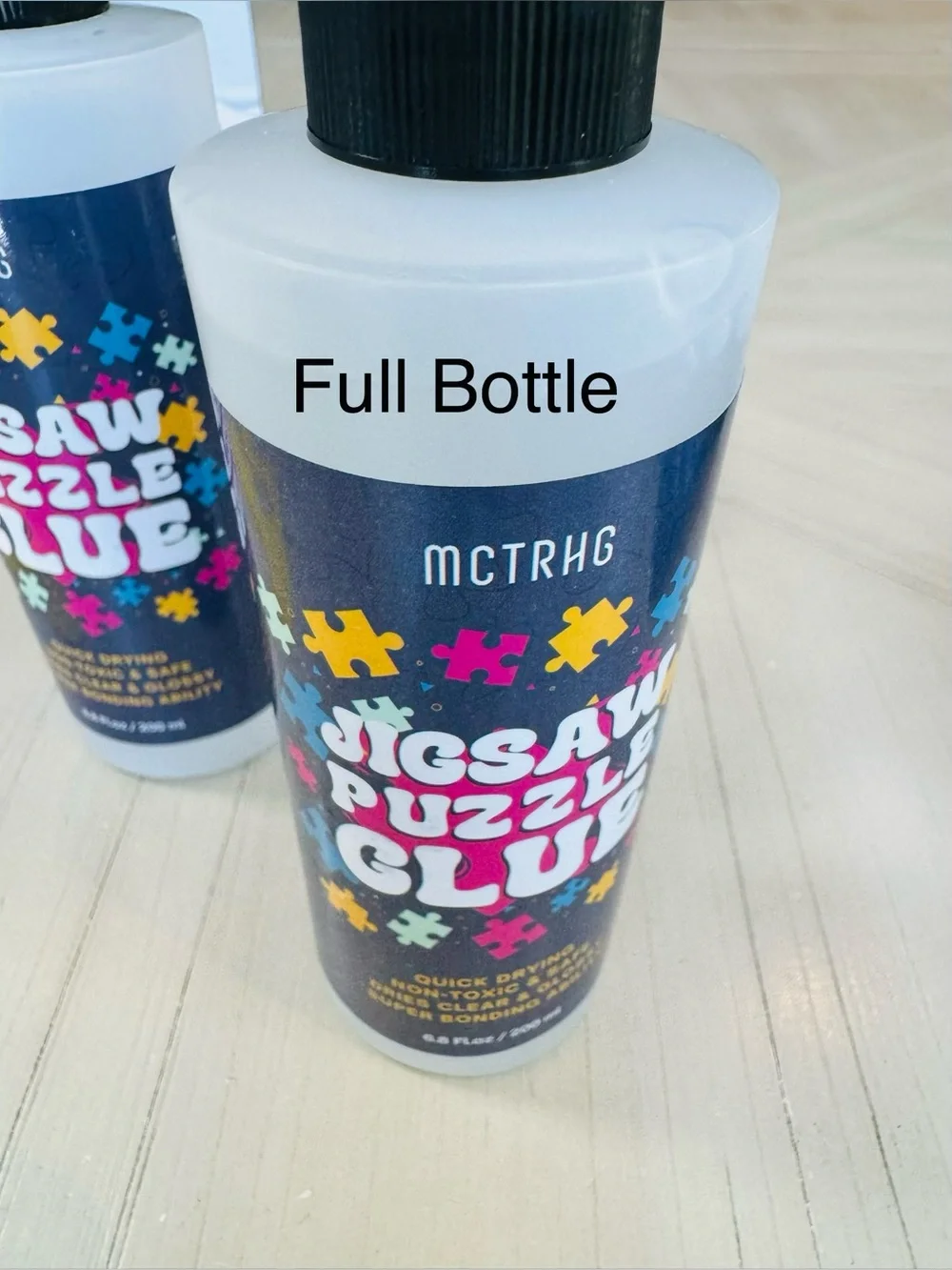 Jigsaw Puzzle Glue 2-Pack w/ Applicators Clear Quick-Dry PVA ~ 350mL Remaining